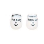 Nautical Stemless Wine Glass