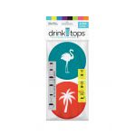 Drink Tops Flamingo Palm Tree