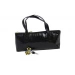 Black Croc Wine Purse