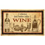 Better After Wine Wine Glass Mat