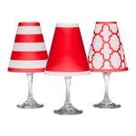 Glass Shade Nantucker Poppy Red