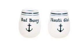 Nautical Stemless Wine Glass