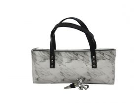 White Marble Wine Purse