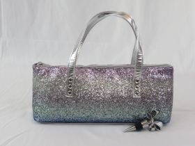 Silver Glitter Wine Purse