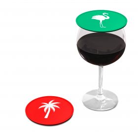 Drink Tops Flamingo Palm Tree
