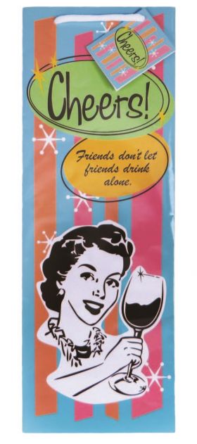 vintage friends paper gift bag