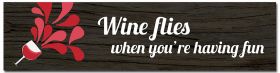 Wood Plaque Wine Flies
