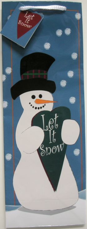 snowman paper gift bag