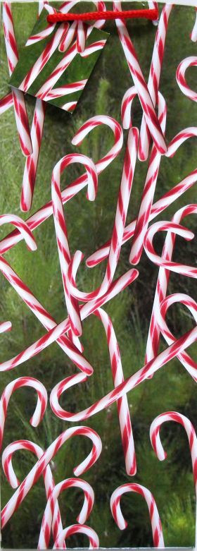 candy canes paper gift bag