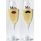 Mr Mrs Champagne Glass