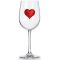 Jewel Heart Wine Glass