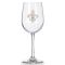 Fleur de lis wine glass